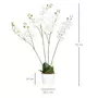OUTSUNNY Plante artificielle orchidée H.0,75 m 4 branches 43 fleurs feuilles lichen grand réalisme pot inclus