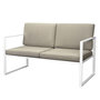 Voir la diapositive 5 : VIDAXL Salon de jardin 4 pcs avec coussins Acier Blanc