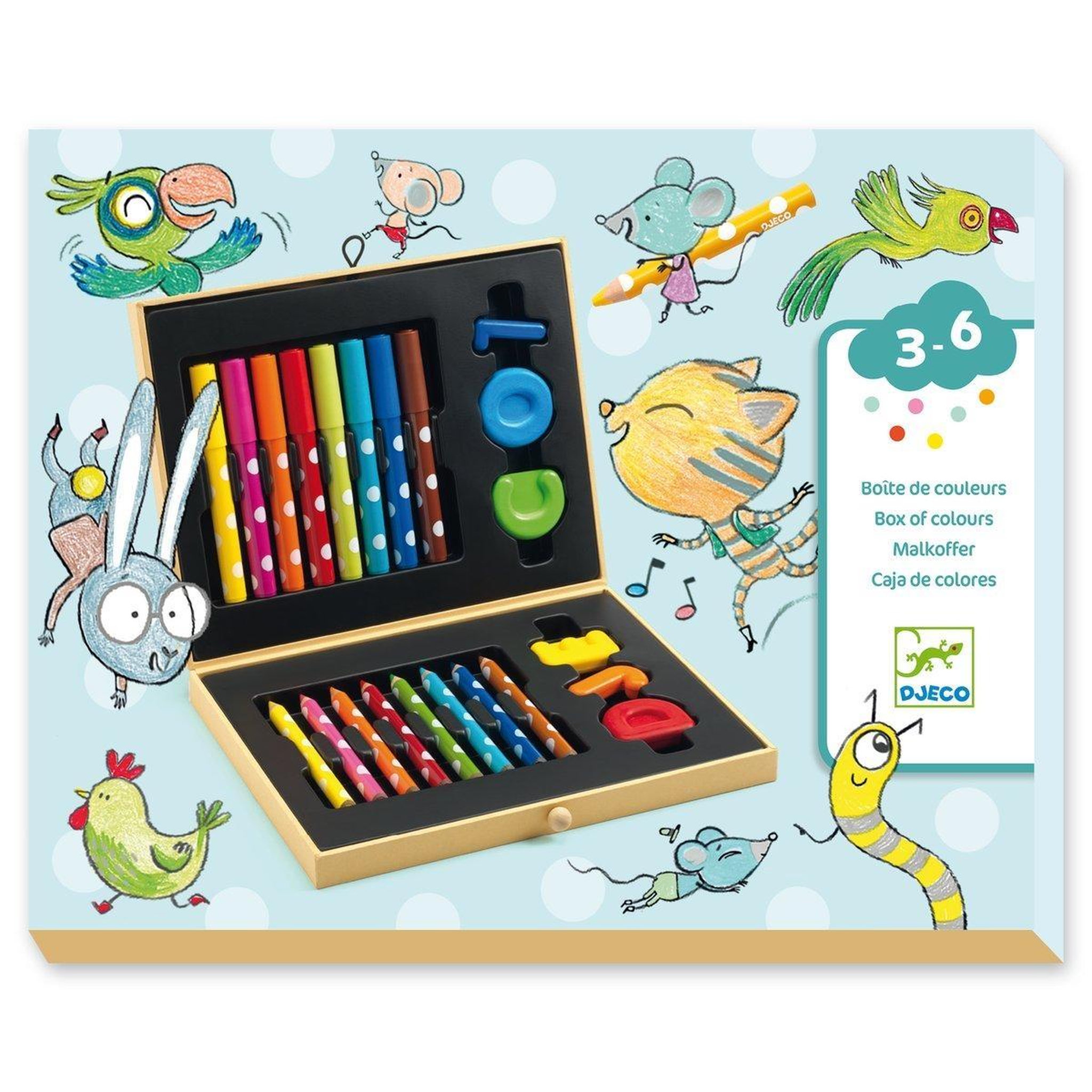 Voir la diapositive 2 : Djeco Boite de couleurs pour les petits