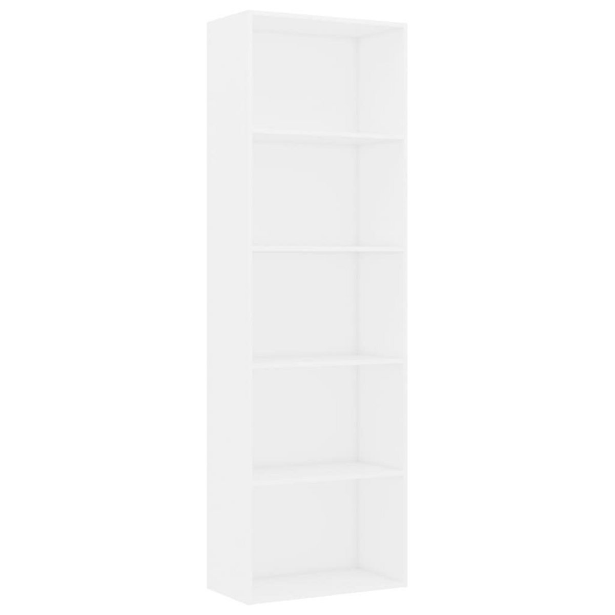 VIDAXL Bibliotheque a 5 niveaux Blanc 60x30x189 cm Bois d'ingenierie