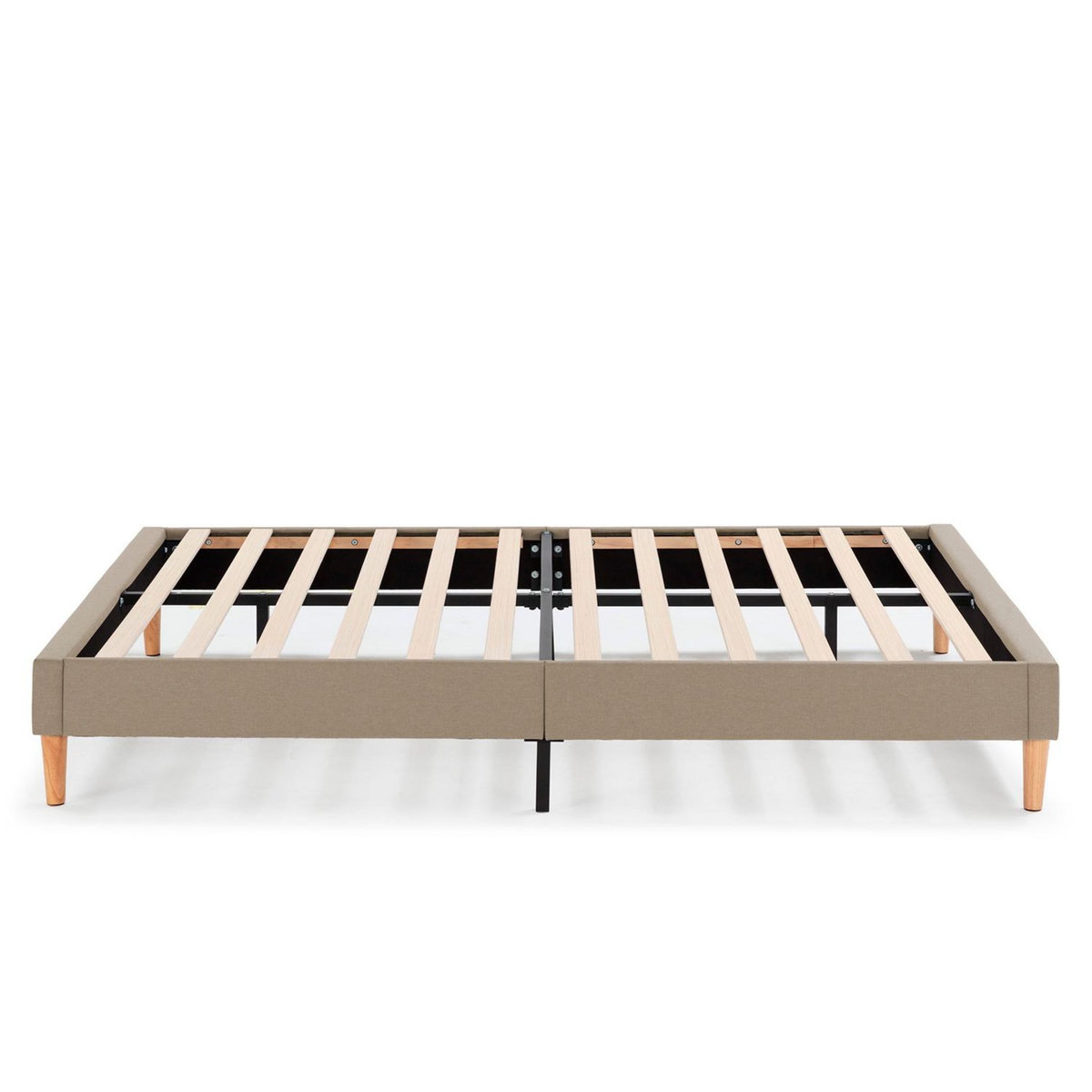 VS VENTA-STOCK Sommier tapissier Aura 160x200 cm  Beige, Hauteur 30 cm