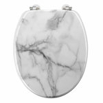 Douceur d'Intérieur Abattant WC charnières métal imprimé MARBRE