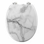 Voir la diapositive 1 : Douceur d'Intérieur Abattant WC charnières métal imprimé MARBRE