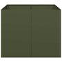 Voir la diapositive 4 : VIDAXL Jardiniere vert olive 100x100x80 cm acier
