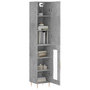 Voir la diapositive 3 : VIDAXL Buffet haut Gris beton 34,5x34x180 cm Bois d'ingenierie