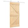 Voir la diapositive 2 : VIDAXL Porte coulissante et kit de quincaillerie 90x210 cm pin massif