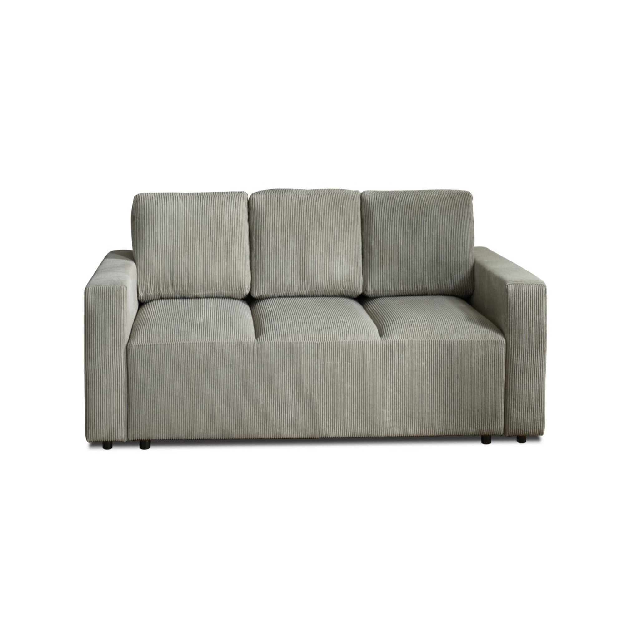 Voir la diapositive 6 : LISA DESIGN Livy - canapé droit convertible - avec coffre - en velours côtelé - 3 places