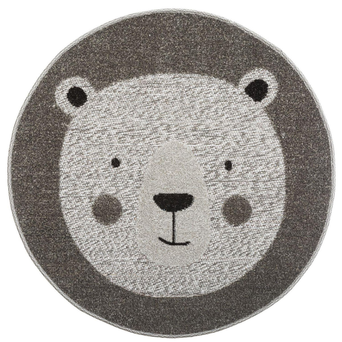 ATMOSPHERA Tapis rond Ours modèle Cut Gris - Diam. 80