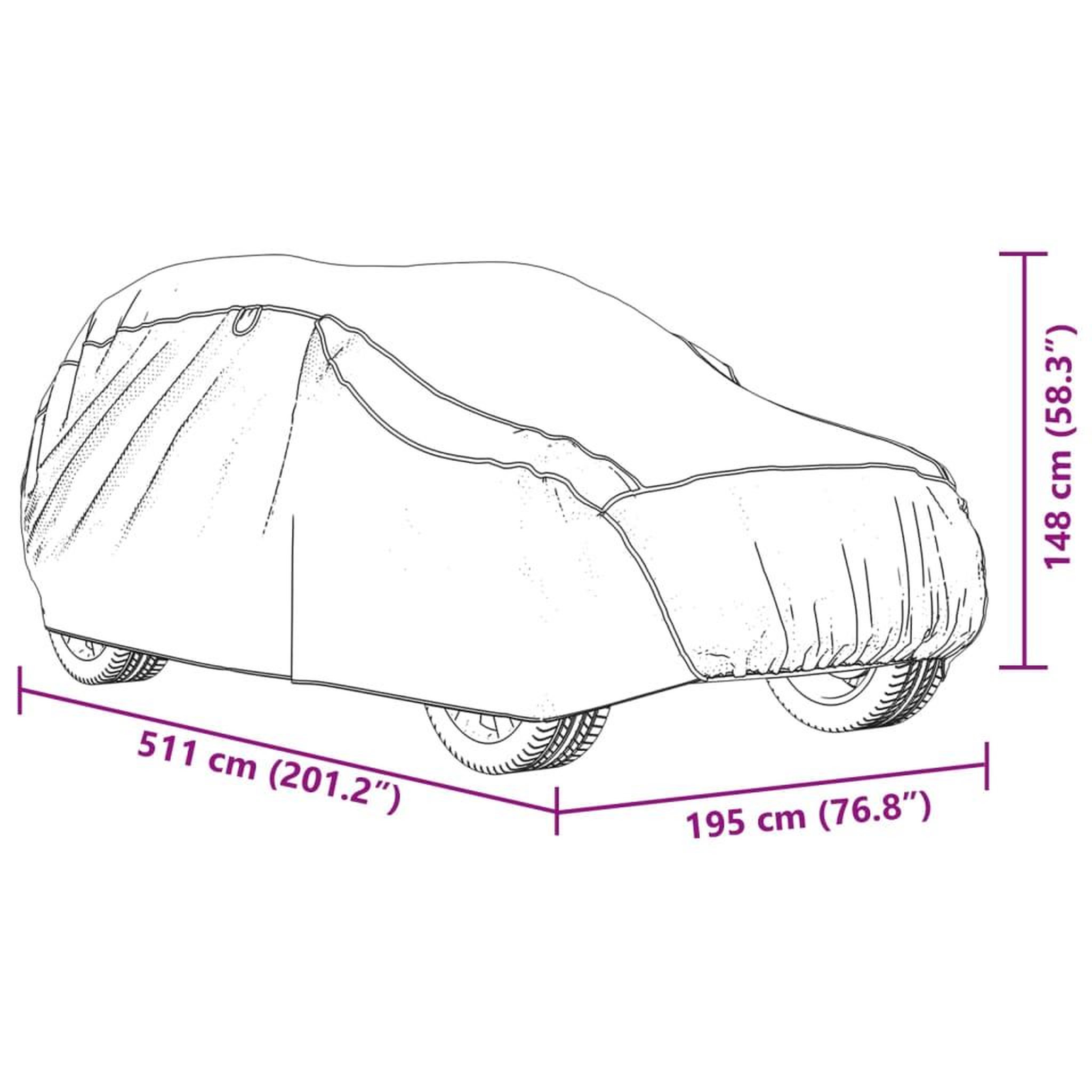 Voir la diapositive 6 : VIDAXL Housse de voiture SUV protection contre la grele complete XL
