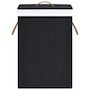 Voir la diapositive 4 : VIDAXL Panier a linge avec une seule section bambou noir