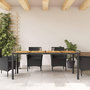 Voir la diapositive 3 : VIDAXL Table de jardin et dessus en bois d'acacia noir resine tressee