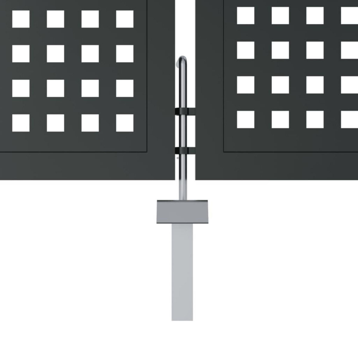 VIDAXL Portail de jardin anthracite 400x125 cm acier