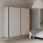 Voir la diapositive 2 : MARKET24 Armoire aménagée - WAIKATO - 2 portes coulissantes - Blanc - 220,1 x 61,2 x 210,5 cm