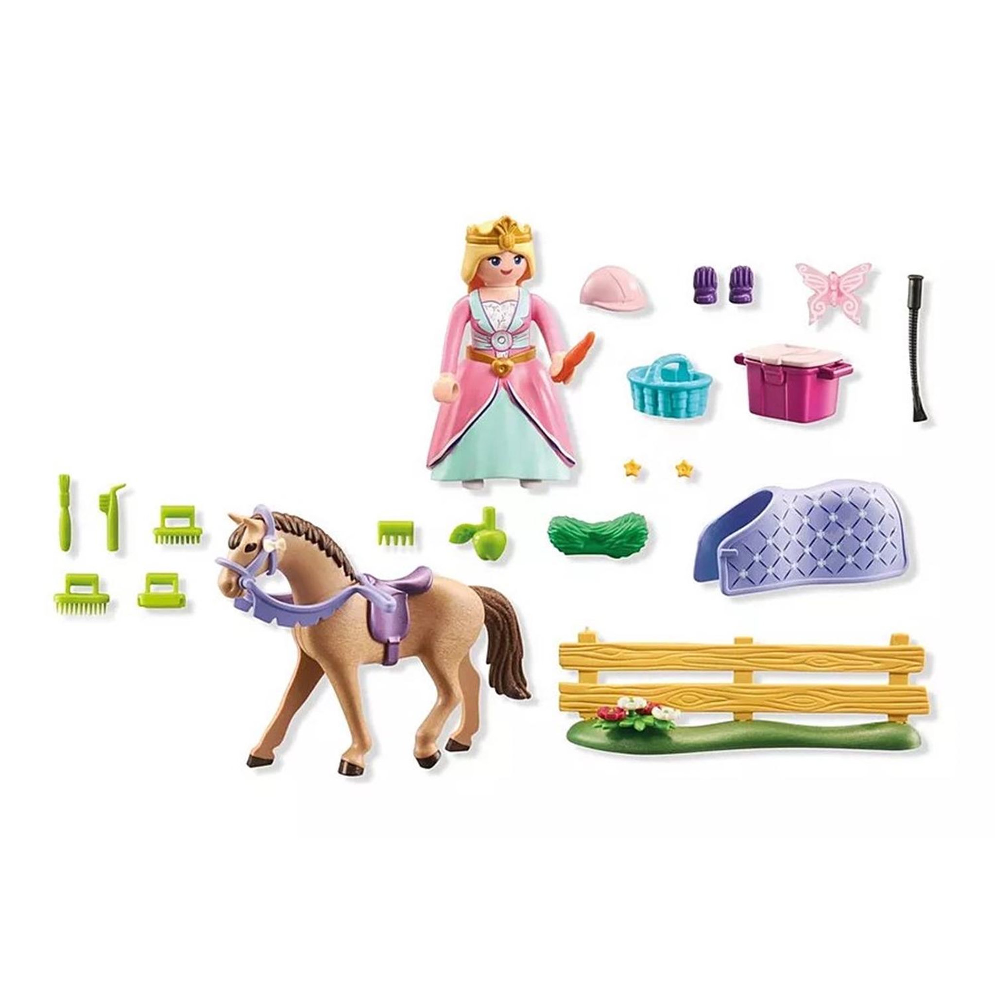 Voir la diapositive 4 : PLAYMOBIL Princess Magic Princesse cavalière, cheval et matériel équestre