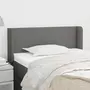 VIDAXL Tete de lit avec oreilles Gris fonce 103x16x78/88 cm Tissu