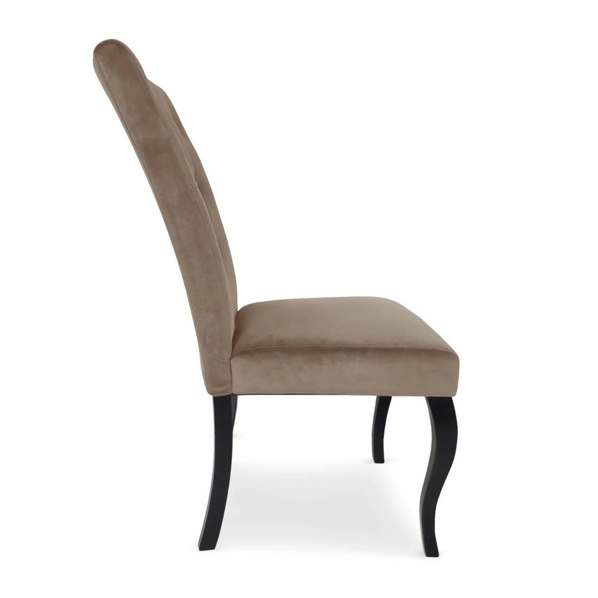 Voir la diapositive 2 : Paris Prix Lot de 2 chaises design velours  lucky  106cm taupe