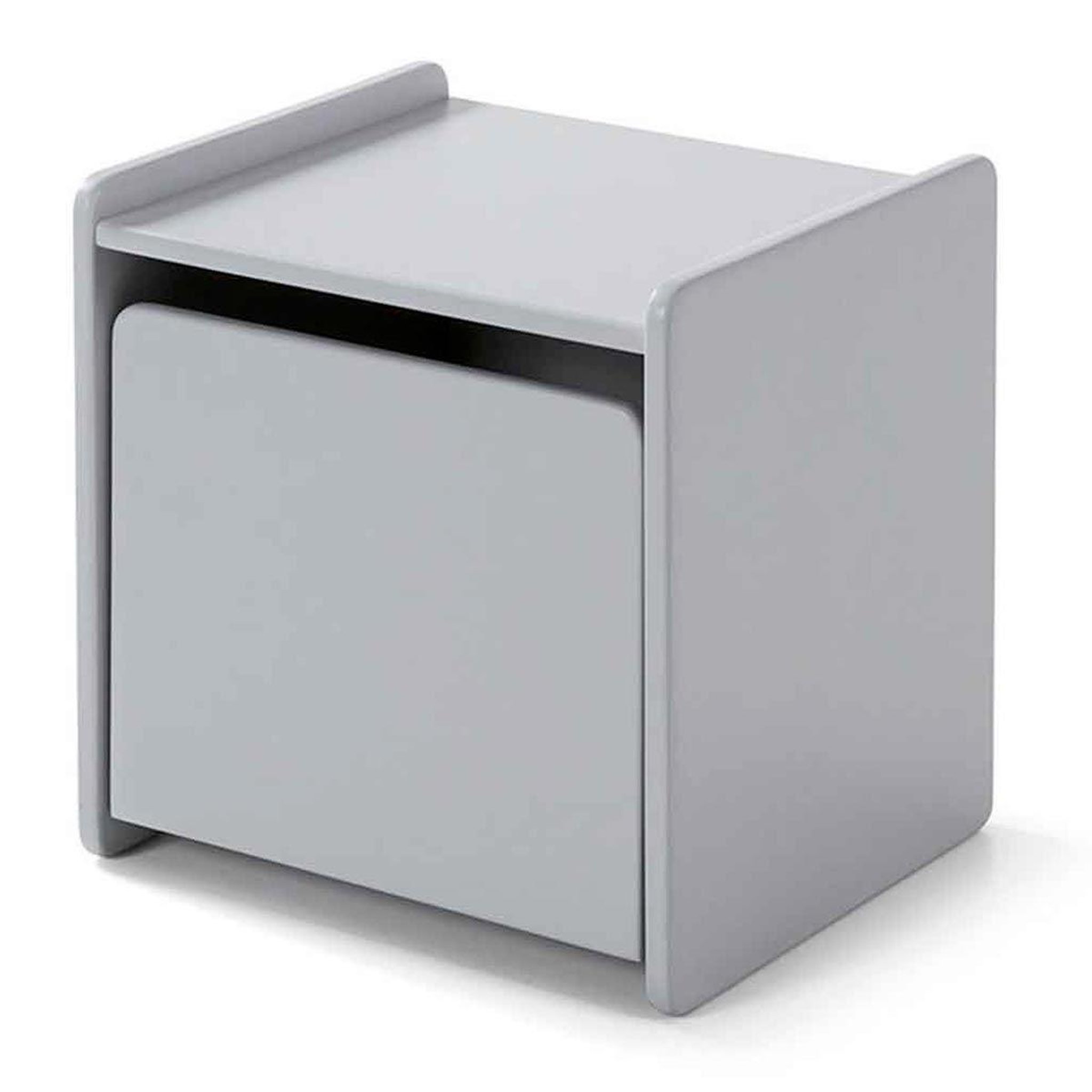 Paris Prix Table de Chevet Enfant  Kiddy  40cm Gris