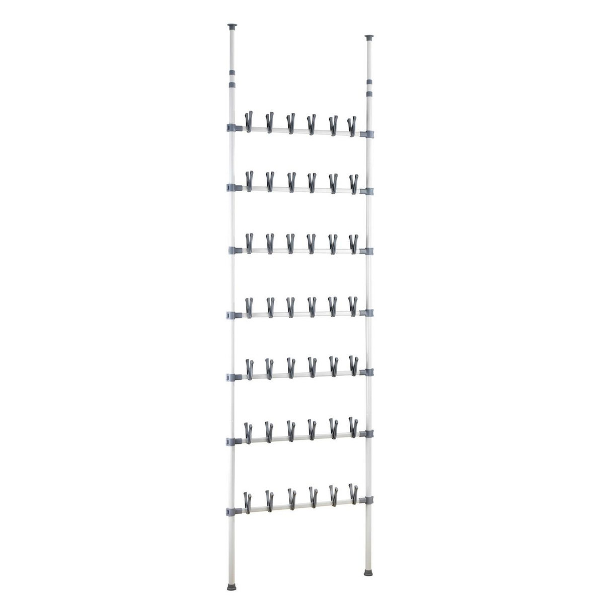 Wenko Etagère à chaussures réglable en métal - 42 paires - Blanc