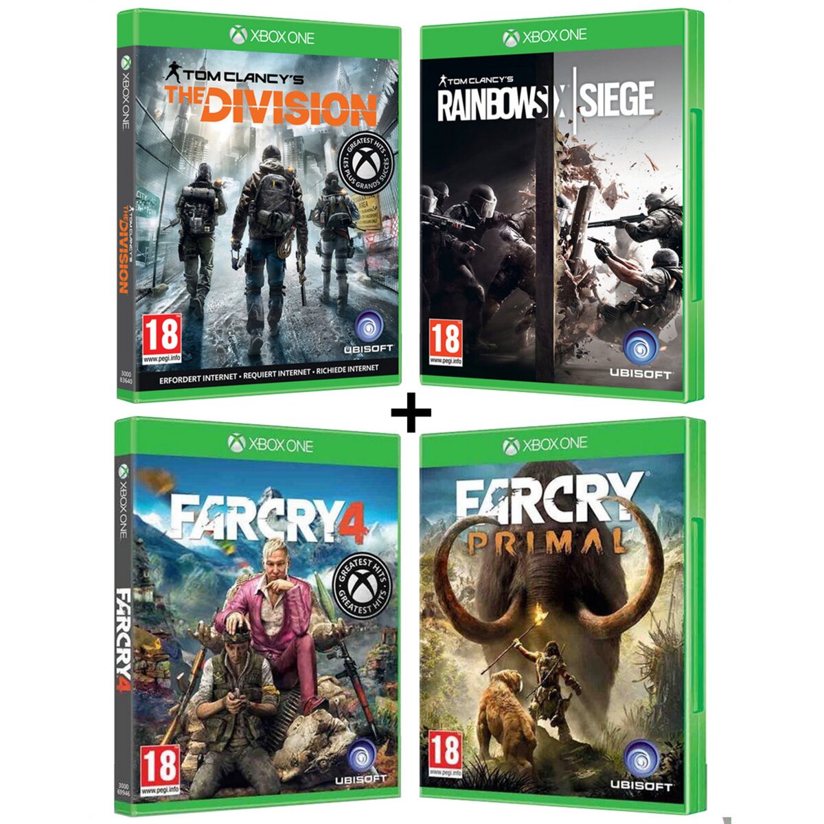 Compilation Rainbow Six Siege + The Division Xbox One + Compilation Far Cry Primal + Far Cry 4