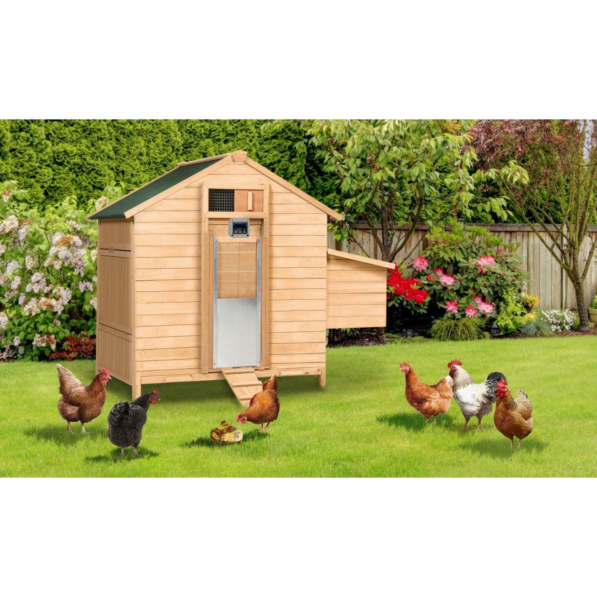 Voir la diapositive 1 : Jardikt Porte poulailler automatique 22 x 32 cm