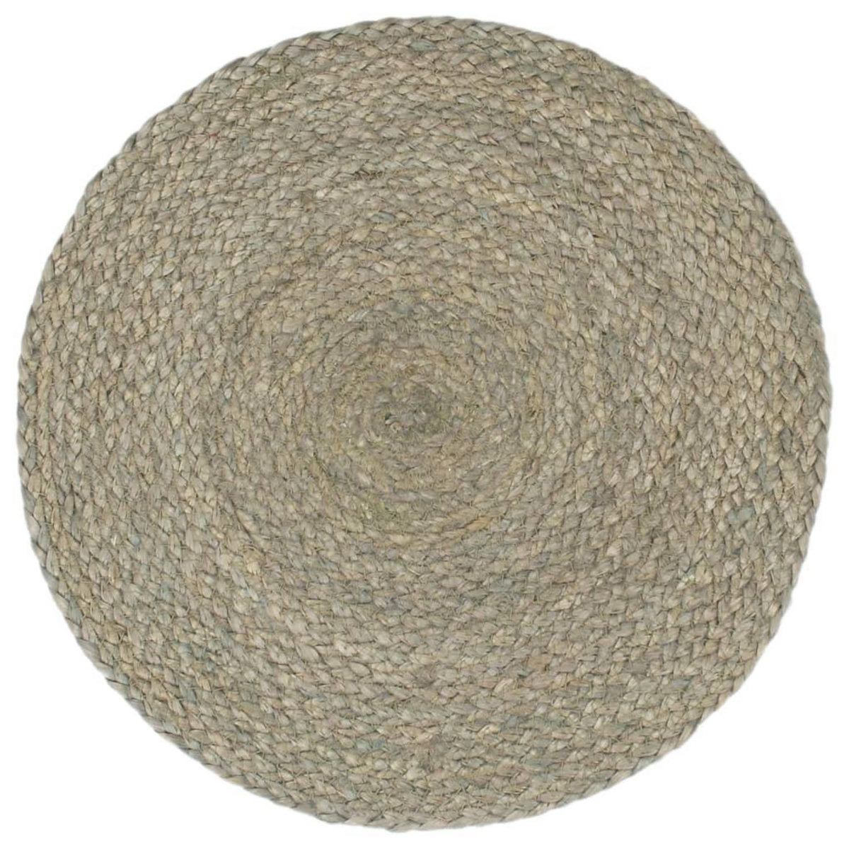 VIDAXL Napperons 4 pcs Gris Plain 38 cm Rond Jute