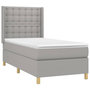 Voir la diapositive 4 : VIDAXL Sommier a lattes de lit matelas LED Gris clair 80x200cm Tissu
