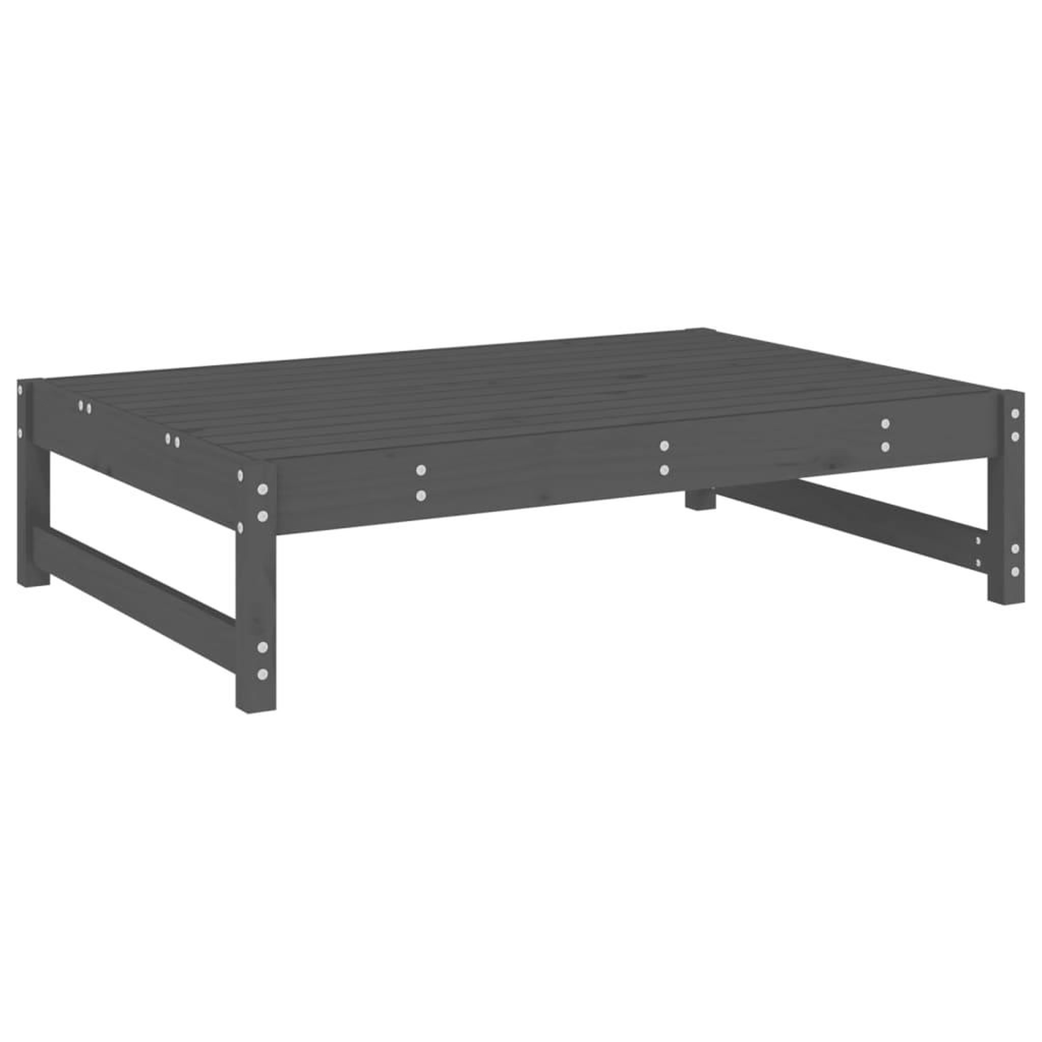 Voir la diapositive 5 : VIDAXL Salon de jardin 2 pcs gris bois massif de pin