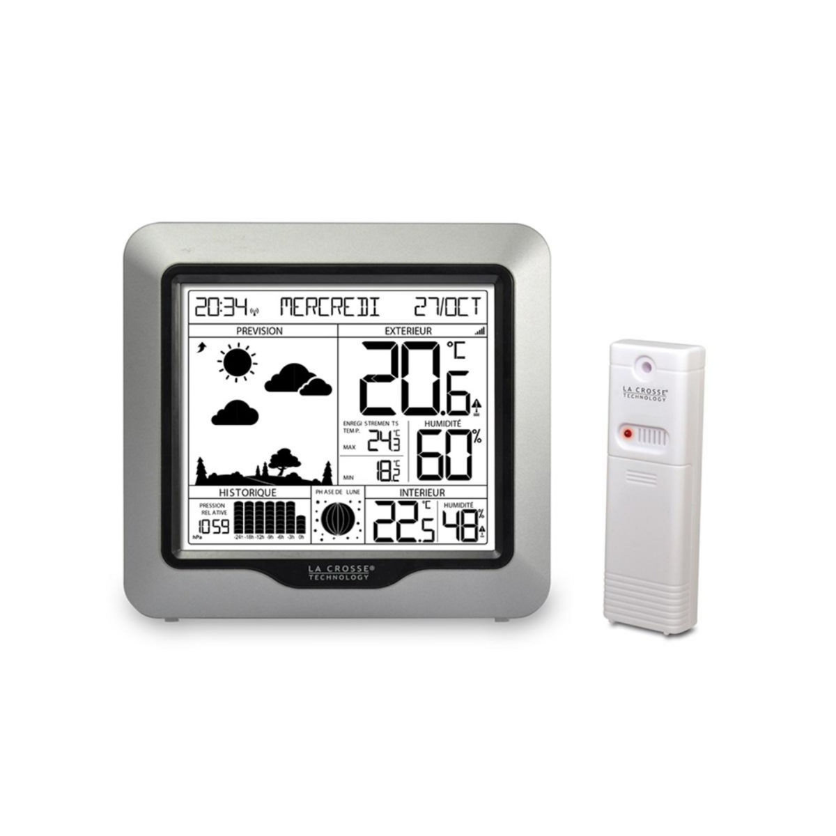 La crosse technology Station météo gris - WS6823-SIL