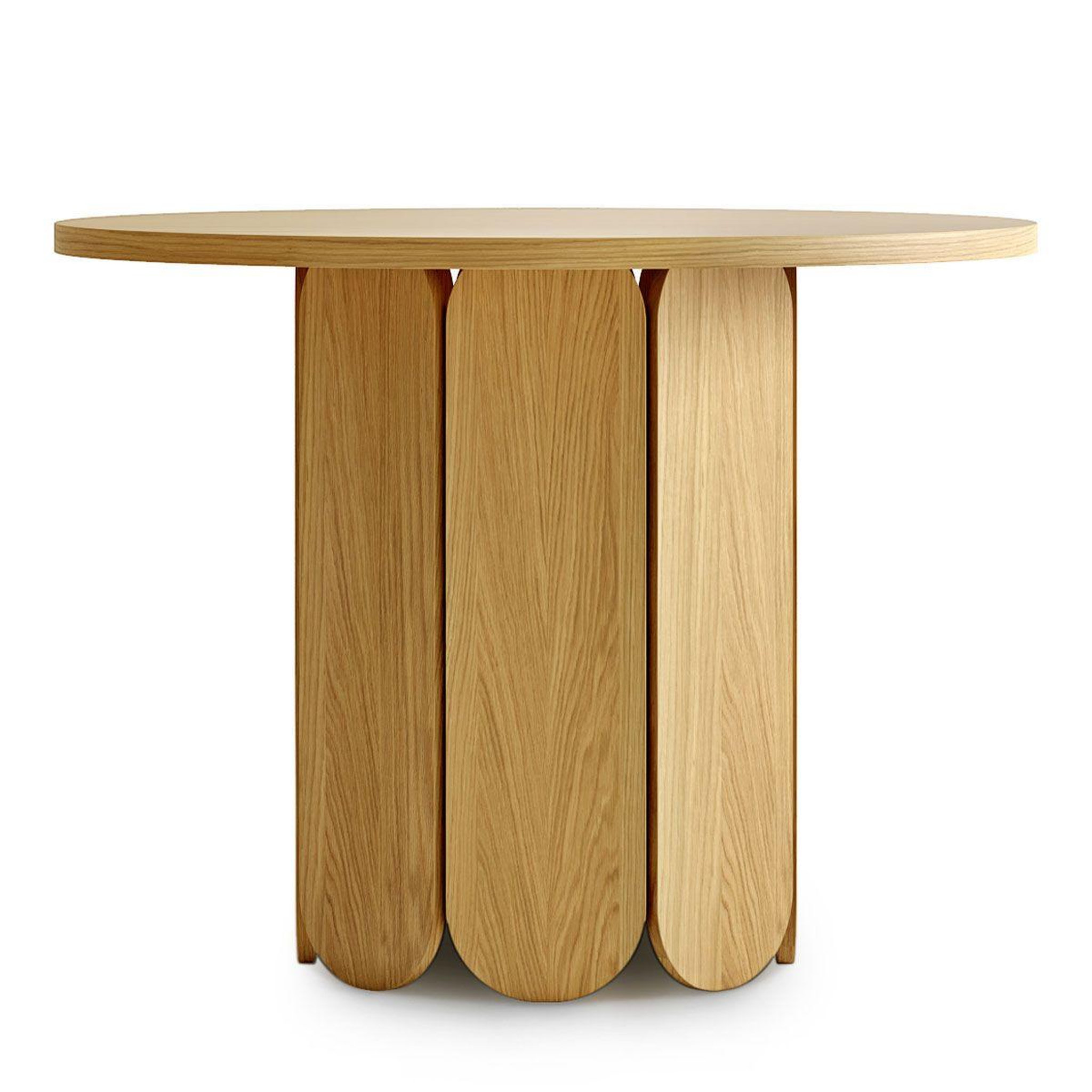 Voir la diapositive 2 : Paris Prix Table à manger ronde design  soft  98cm chêne