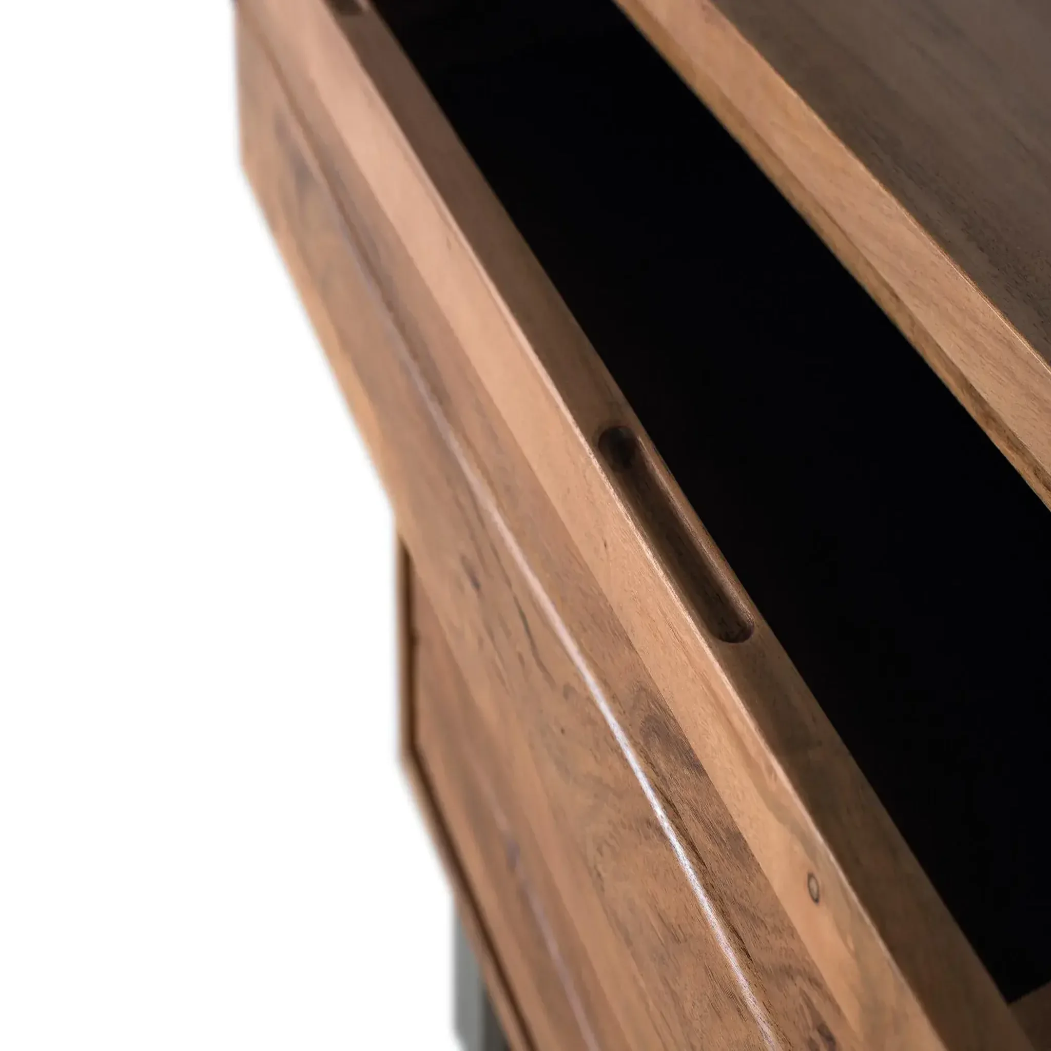 Voir la diapositive 2 : GINER Y COLOMER SL Commode en bois d'acacia 91 cm style rustique moderne