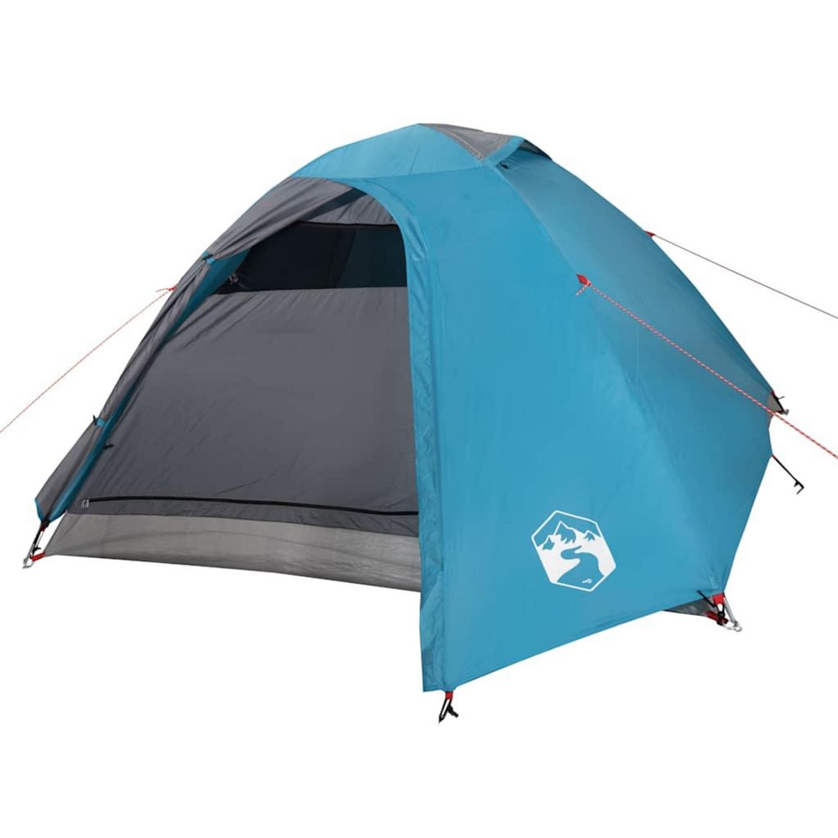 VIDAXL Tente de camping a dome 4 personnes bleu impermeable