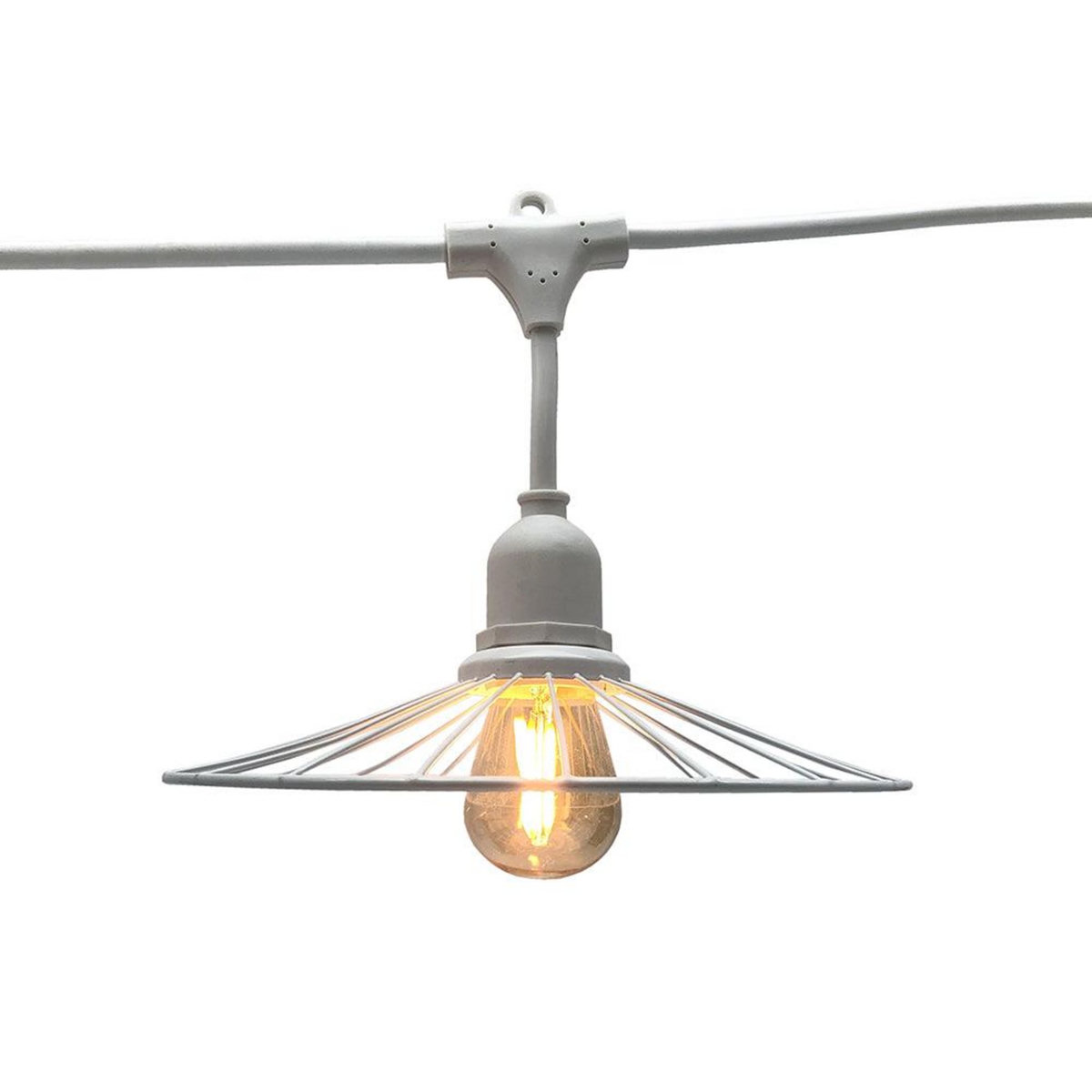 Lumisky Guirlande fil métal CHIC WHITE LIGHT Blanc Acier 6M 10xE27