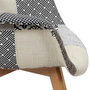 Voir la diapositive 5 : Paris Prix Lot de 2 Fauteuils Design  Patchwork  85cm Gris