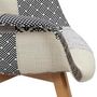 Voir la diapositive 5 : Paris Prix Lot de 2 Fauteuils Design  Patchwork  85cm Gris