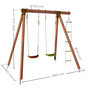 Voir la diapositive 3 : Soulet Portique balançoire - Bois - H1.95m - TONKA