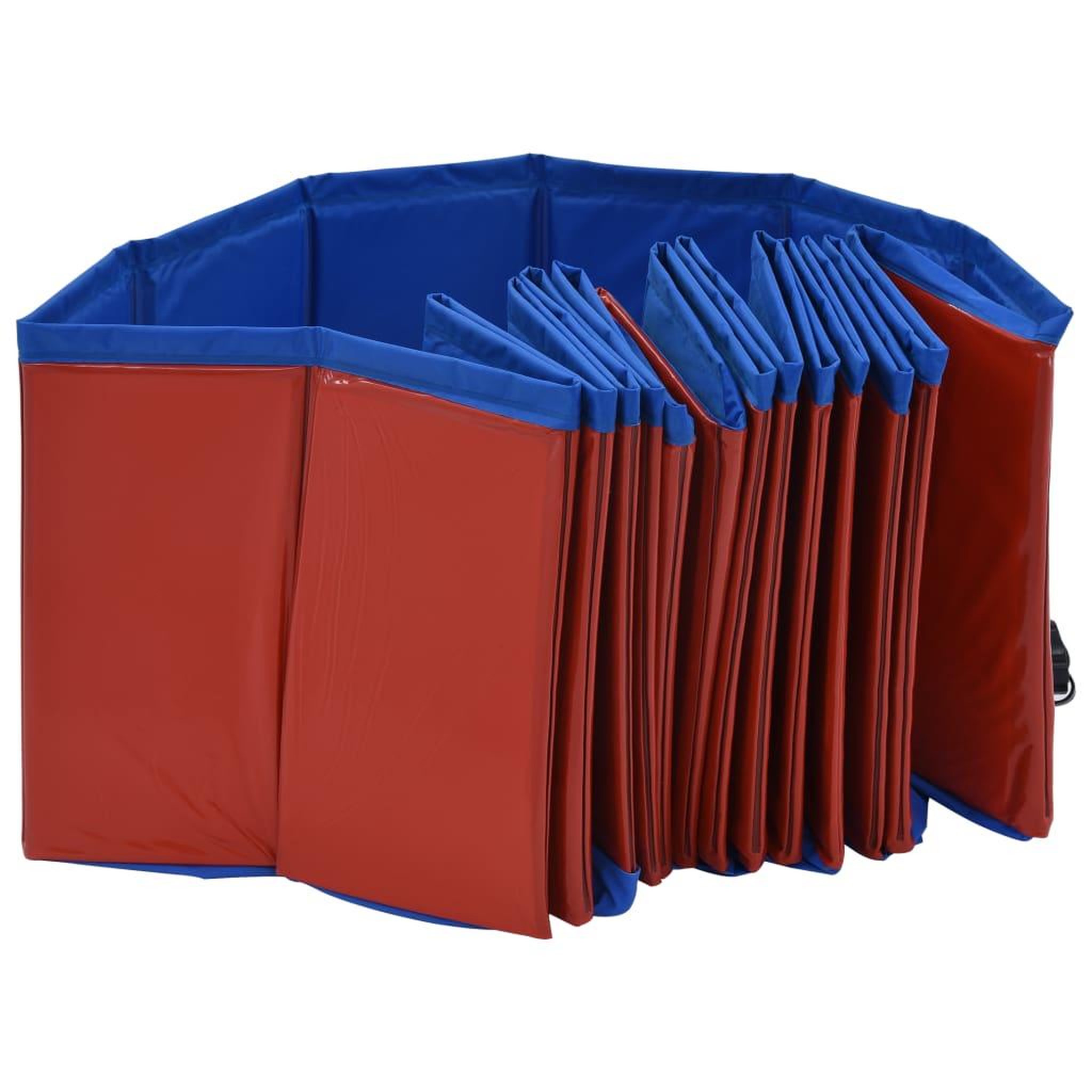 Voir la diapositive 5 : VIDAXL Piscine pliable pour chiens Rouge 160x30 cm PVC