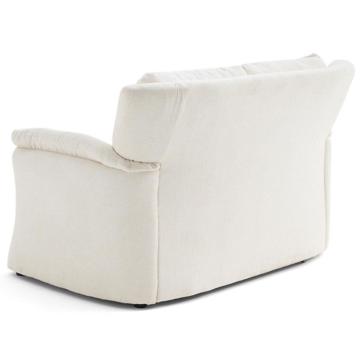 LISA DESIGN Bastille - canapé droit 2 places en tissu velours relief