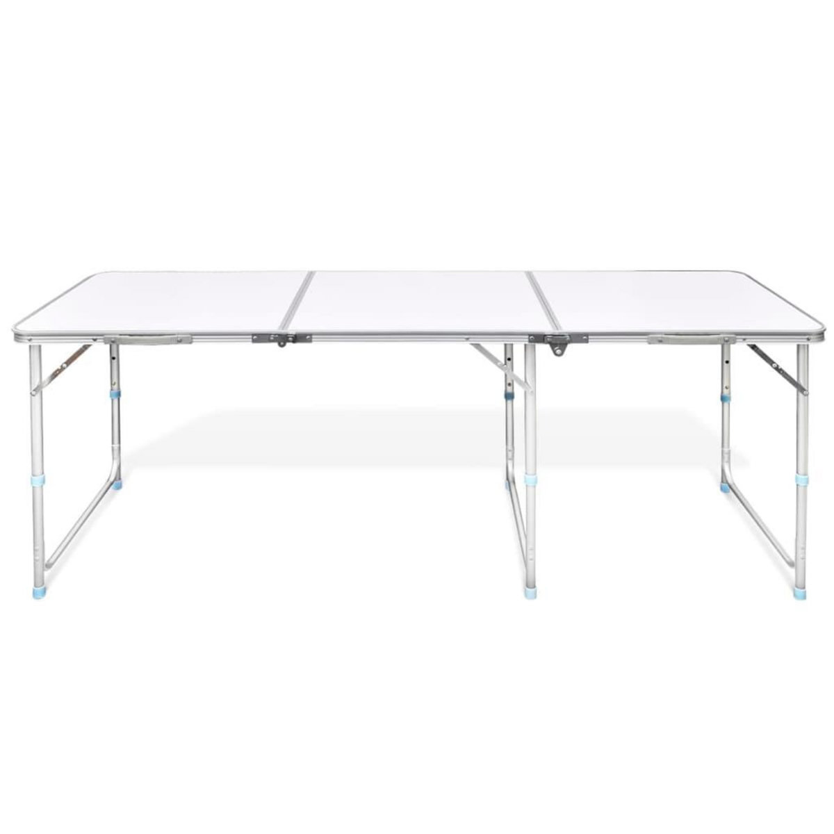 VIDAXL Table pliante de camping en aluminium avec hauteur ajustable