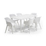 Voir la diapositive 6 : ALLIBERT JARDIN ALLIBERT JARDIN Table Lima 160 6 personnes - Design contemporain - Blanc