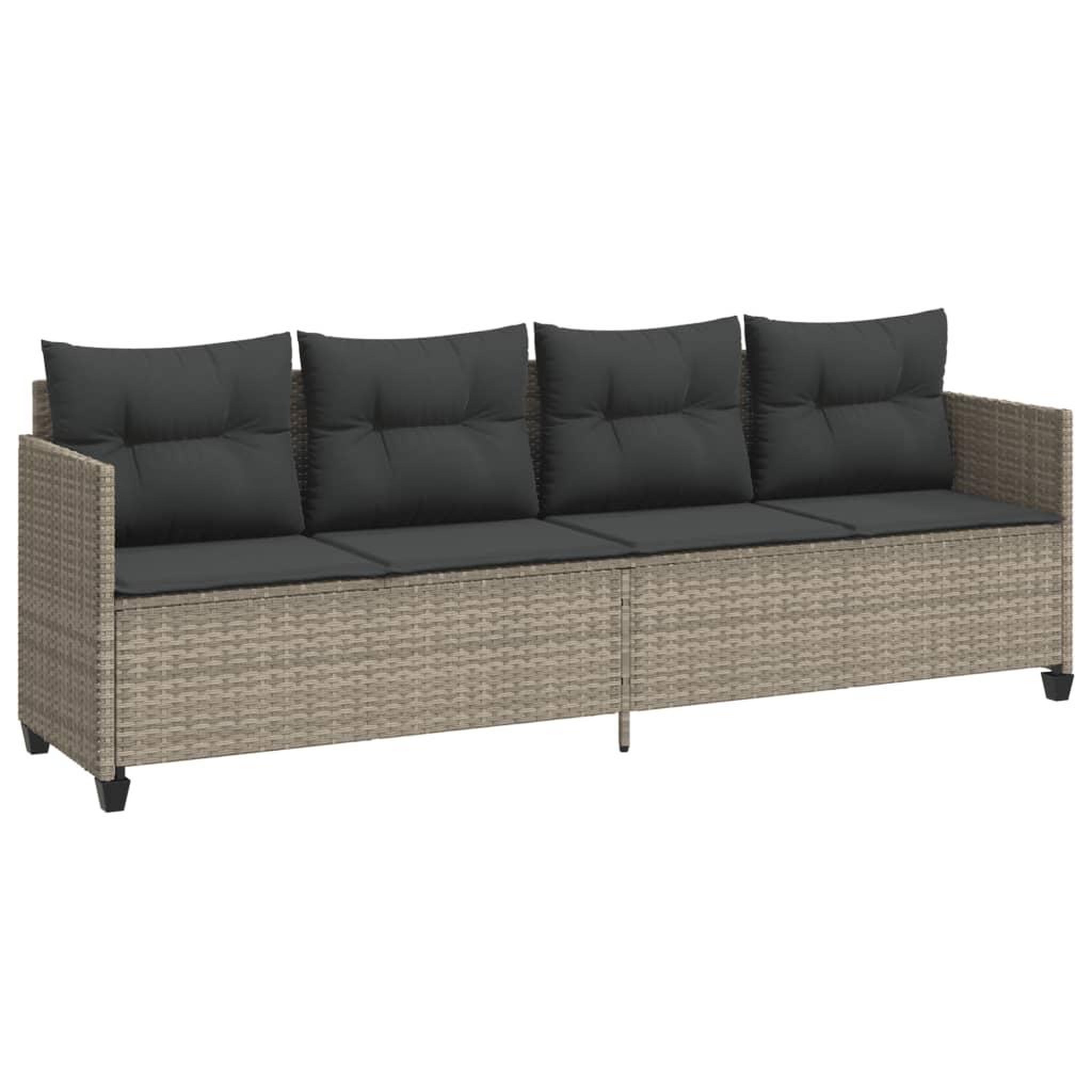 Voir la diapositive 2 : VIDAXL Chaise longue avec coussins gris clair resine tressee
