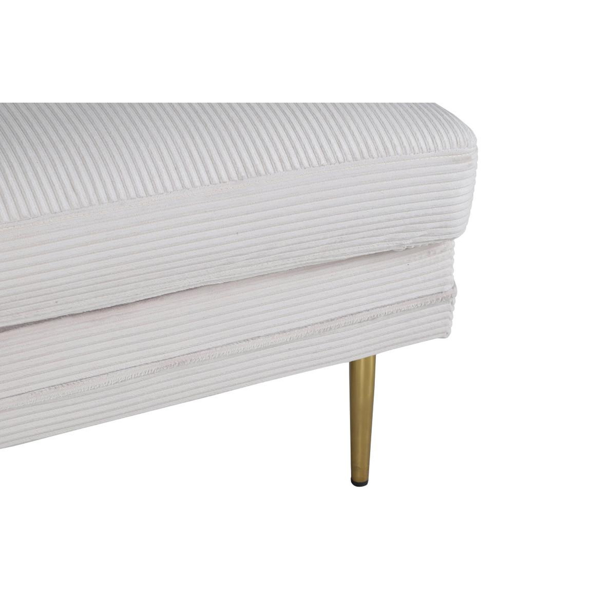 Voir la diapositive 4 : Paris Prix Pouf en velours côtelé  boom  90cm beige