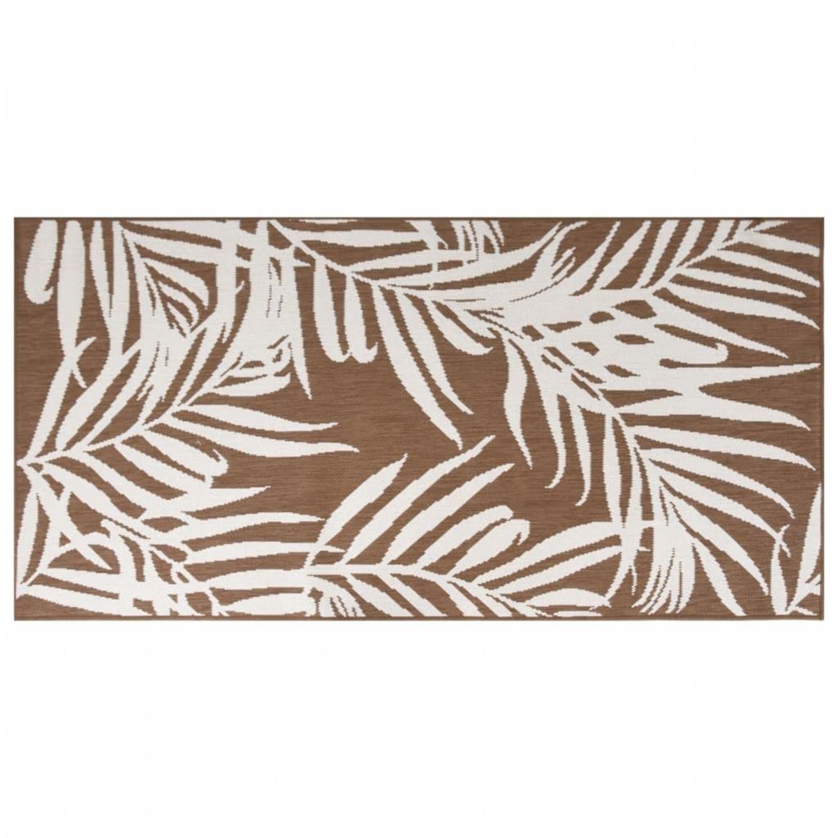 VIDAXL Tapis d'exterieur marron et blanc 80x150 cm design reversible