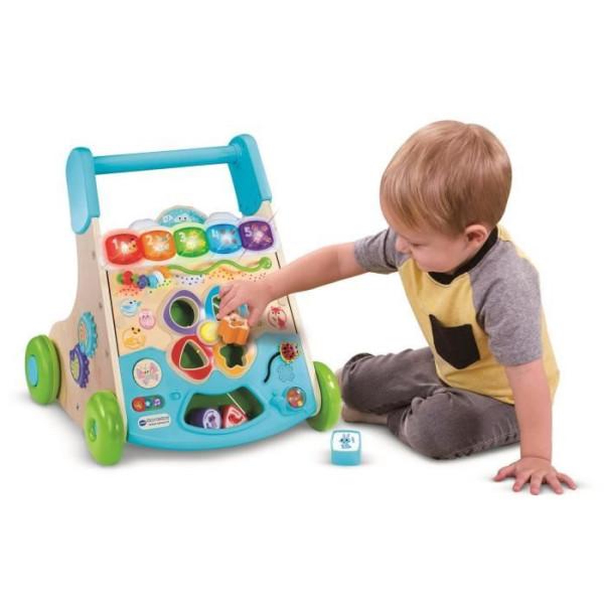Voir la diapositive 3 : VTECH Porteur trotteur vtech super trotteur nature interactif (jouet avec partie bois certifie fsc)