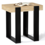 Voir la diapositive 3 : ID MARKET Lot de 2 tables de chevet PHOENIX tables d'appoint bois et noir