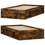 Voir la diapositive 4 : VIDAXL Cadre de lit sans matelas chene fume 90x190 cm