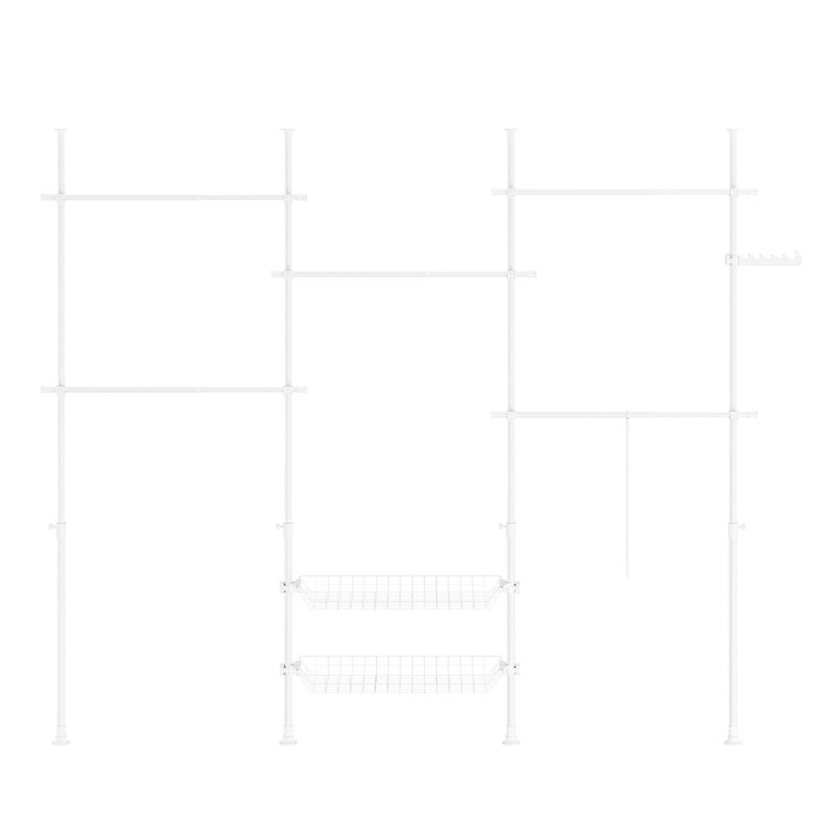 SOBUY SoBuy - Portemanteau Sur Pied à deux étagères - Fonctionnel - KLS04-II