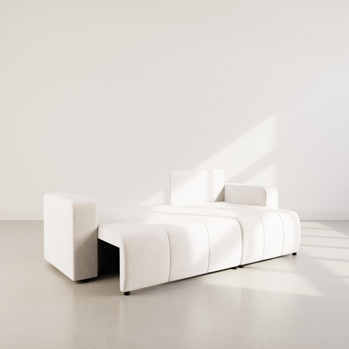 BEST MOBILIER Nicole - canapé d'angle réversible 5 places convertible avec coffre en tissu