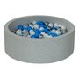  Piscine à balles Aire de jeu + 300 balles perle, transparent, bleu, argent