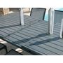 Voir la diapositive 3 : Jardiline Table rectangulaire extensible en aluminium aspect teck gris SANTORIN - 10 places - Jardiline