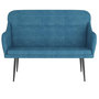 Voir la diapositive 3 : VIDAXL Banc Bleu 110x76x80 cm Velours